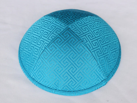 Brocade Kippot Blue Jessy Judaica