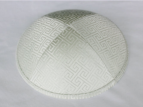 Brocade Kippot Pale Gray Jessy Judaica