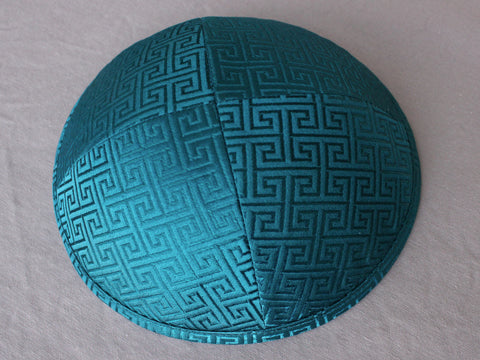 Brocade Kippot Teal Jessy Judaica