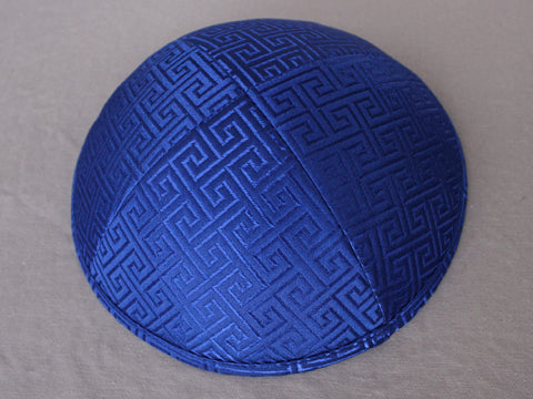 Brocade Kippot Royal Blue Jessy Judaica