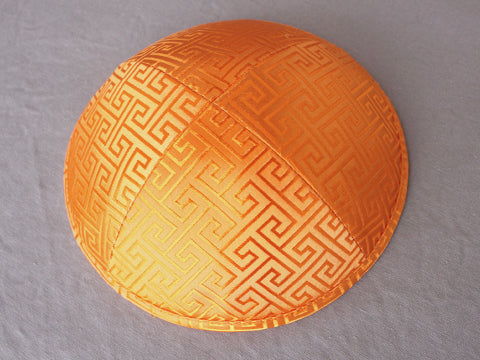 Brocade Kippot Orange Jessy Judaica