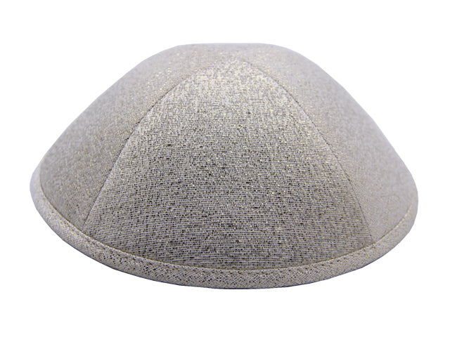 Brocade Kippot Beige & Gold Jessy Judaica