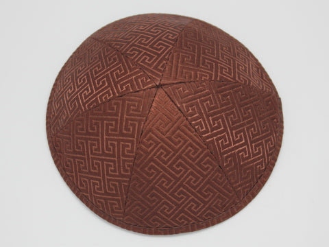 Brocade Kippot Brown Jessy Judaica
