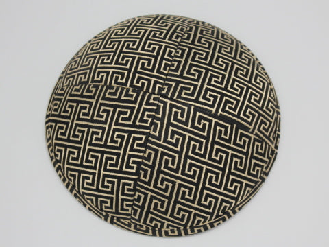 Brocade Kippot Black & Gold 2 Jessy Judaica