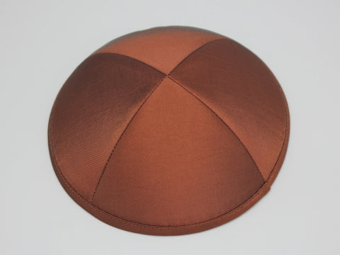 Lux Silk Kippot Light Brown Jessy Judaica