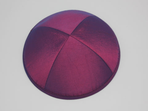 Lux Silk Kippot Purple Jessy Judaica