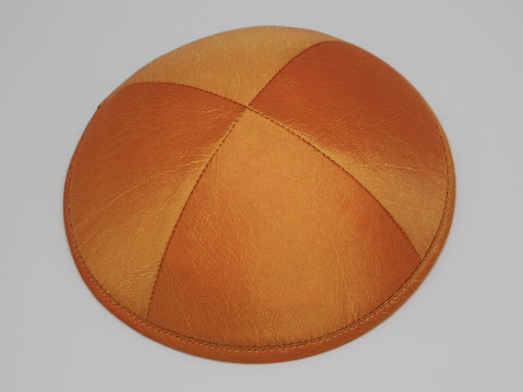 Lux Silk Kippot Gold Orange Jessy Judaica