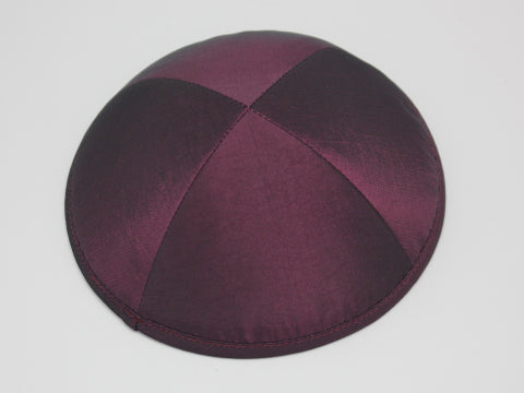 Lux Silk Kippot Dark Purple Jessy Judaica