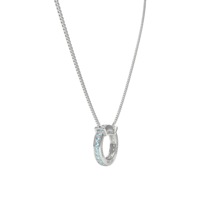 Circle of Love-March Birthstone Family Necklace Hebrew engraving available SN041BR_H OPJ Studio