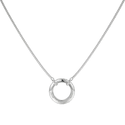 Circle of Love-March Birthstone Family Necklace Hebrew engraving available SN041BR_H OPJ Studio