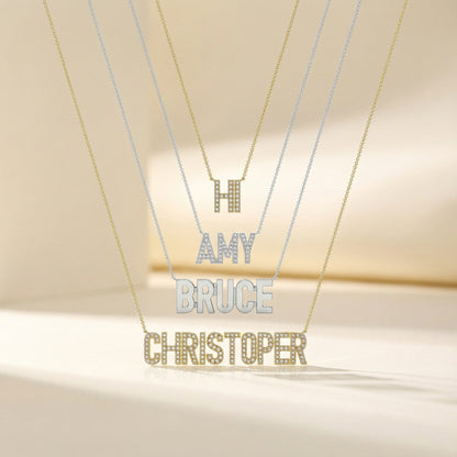 JAQUELINE Gold Plated Silver Signature Name Necklace AW24N002GD OPJ Studio