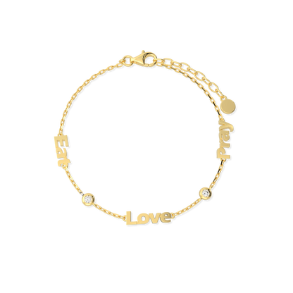 Linked by Love – Name Bracelet with Emotional Spark SB002G OPJ Studio