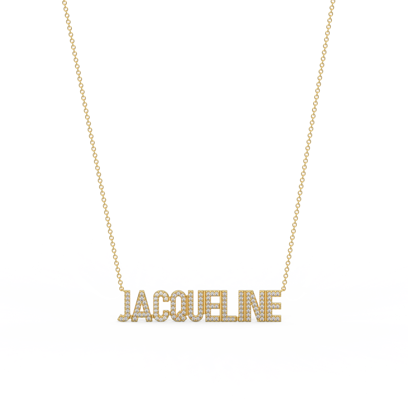 Gold Plated Silver Signature Name Necklace Jessy Judaica