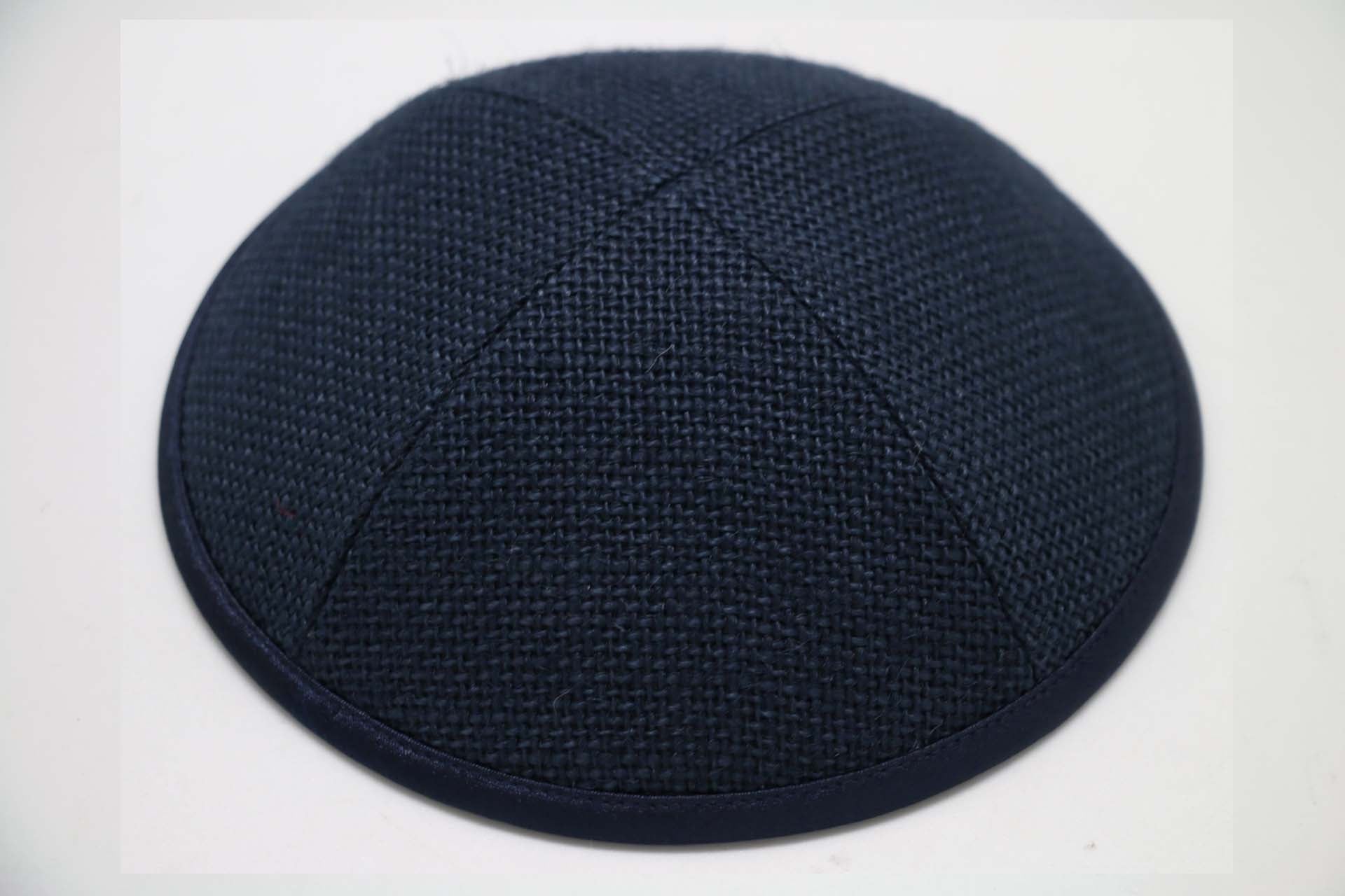 Burlap Kippot Navy Jessy Judaica