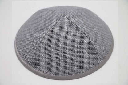 Burlap Kippot Gray Jessy Judaica