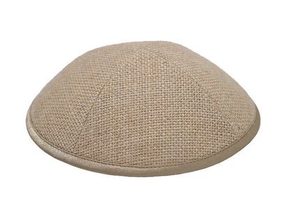 Burlap Kippot Dark Beige Jessy Judaica