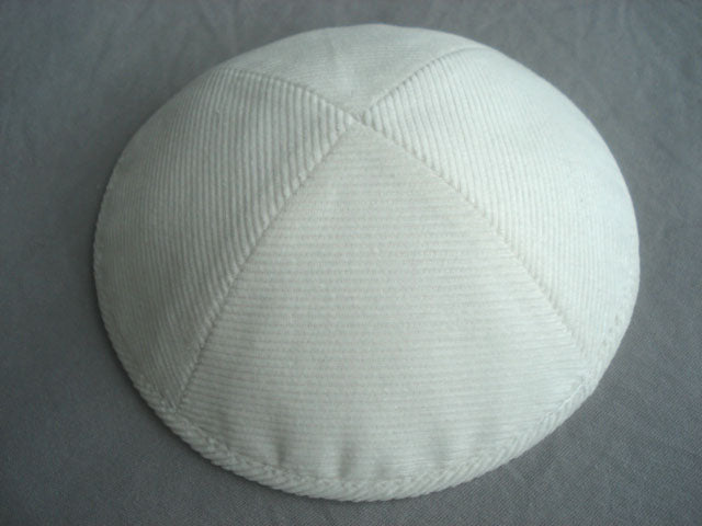 Corduroy Kippot Ivory Jessy Judaica