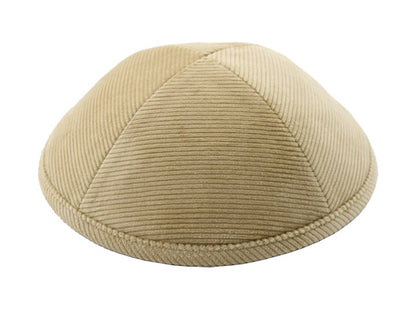 Corduroy Kippot Dark Beige Jessy Judaica