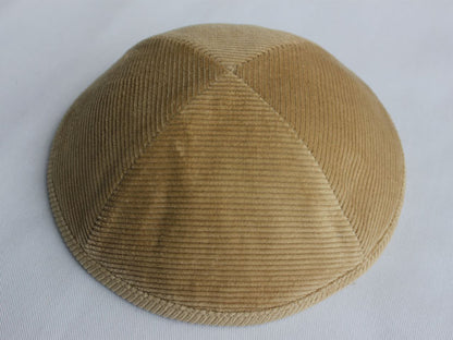 Corduroy Kippot Light Brown Jessy Judaica