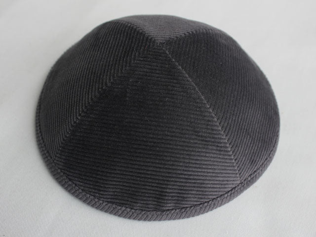 Corduroy Kippot Gray Jessy Judaica