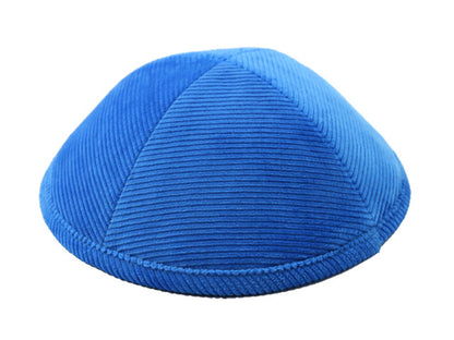 Corduroy Kippot Blue Jessy Judaica