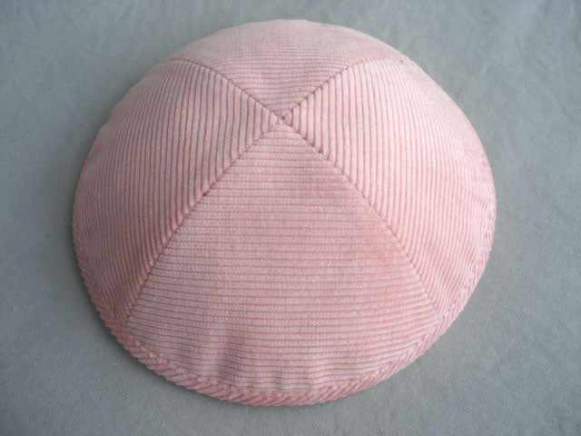 Corduroy Kippot Pink Jessy Judaica