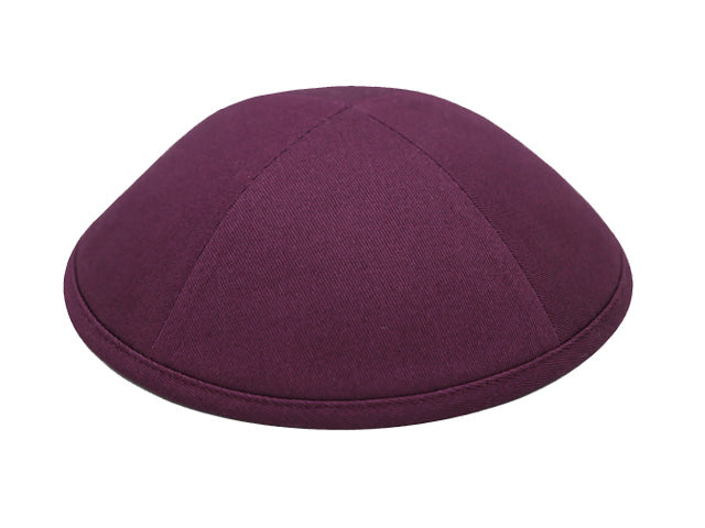 Cotton Kippot Eggplant Jessy Judaica