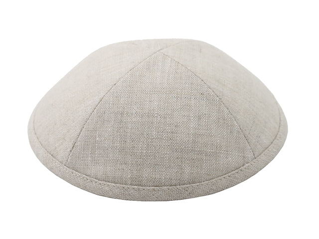 Linen Kippot Light Beige Jessy Judaica