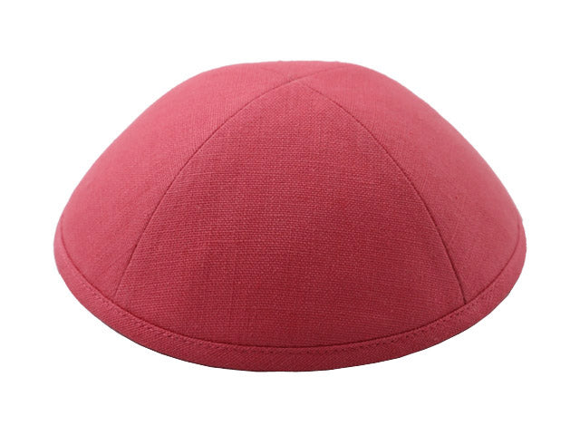 Linen Kippot Bright Pink Jessy Judaica