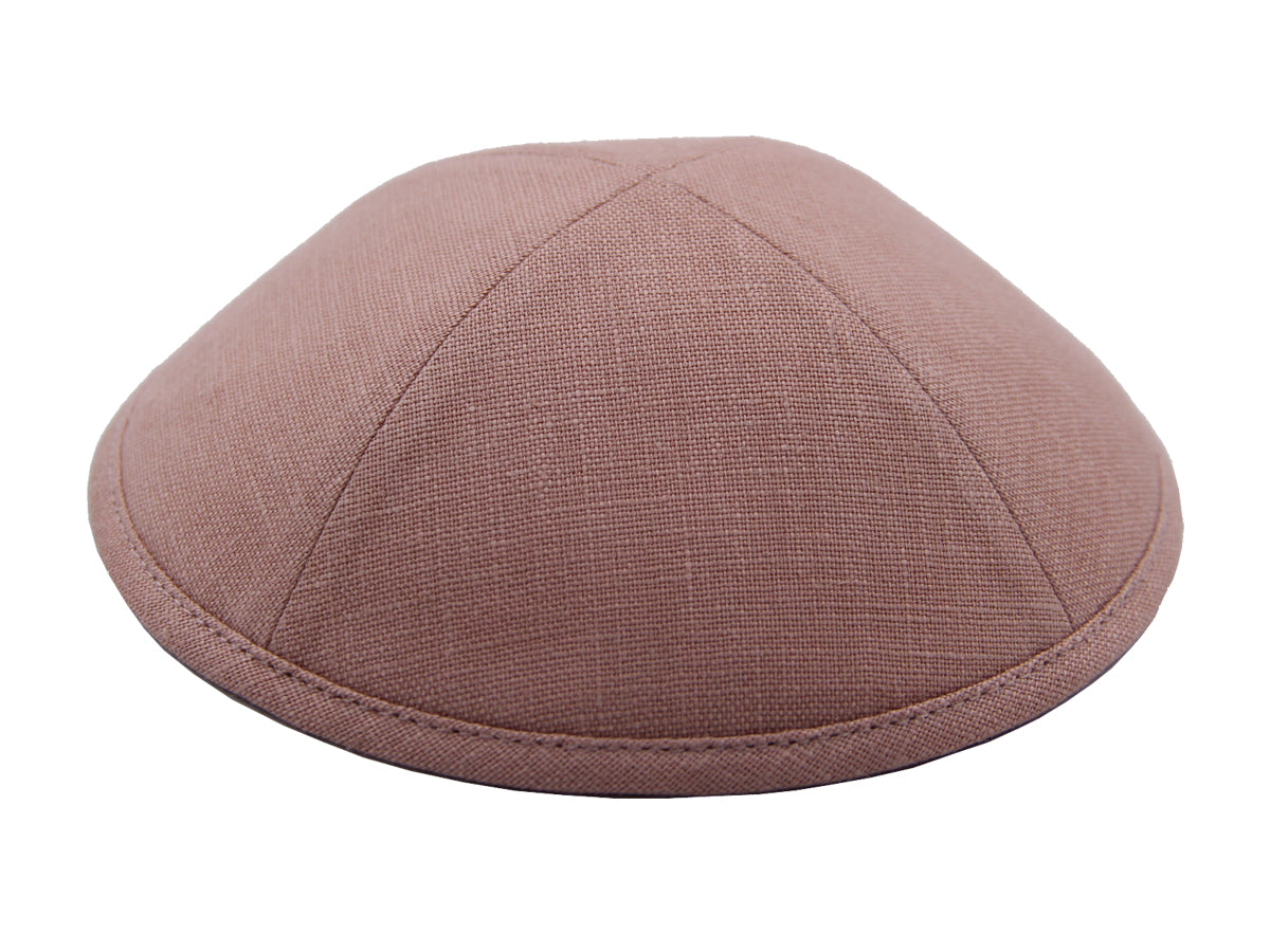 Linen Kippot Brick Jessy Judaica