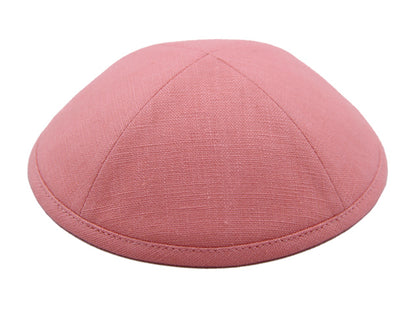 Linen Kippot Light Coral Jessy Judaica