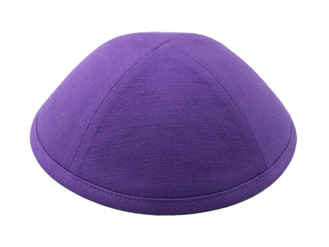 Linen Kippot Purple Jessy Judaica