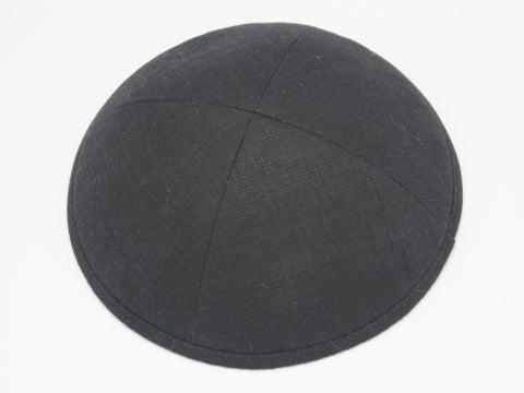 Linen Kippot Black Jessy Judaica