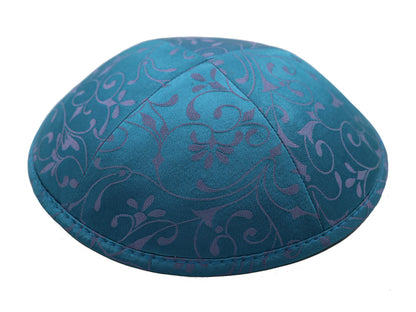 Silk Kippot Blue Turquoise Jessy Judaica