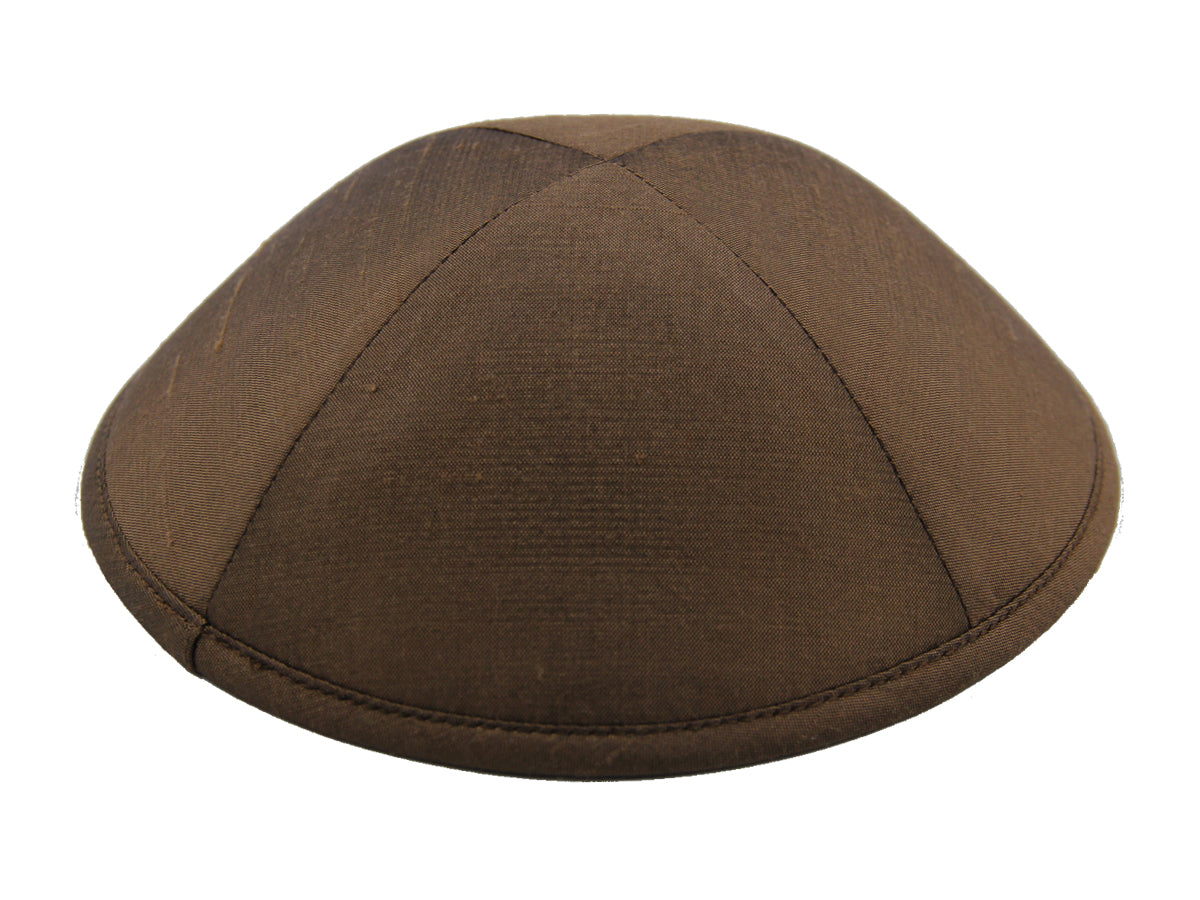 Silk Kippot Brown Jessy Judaica