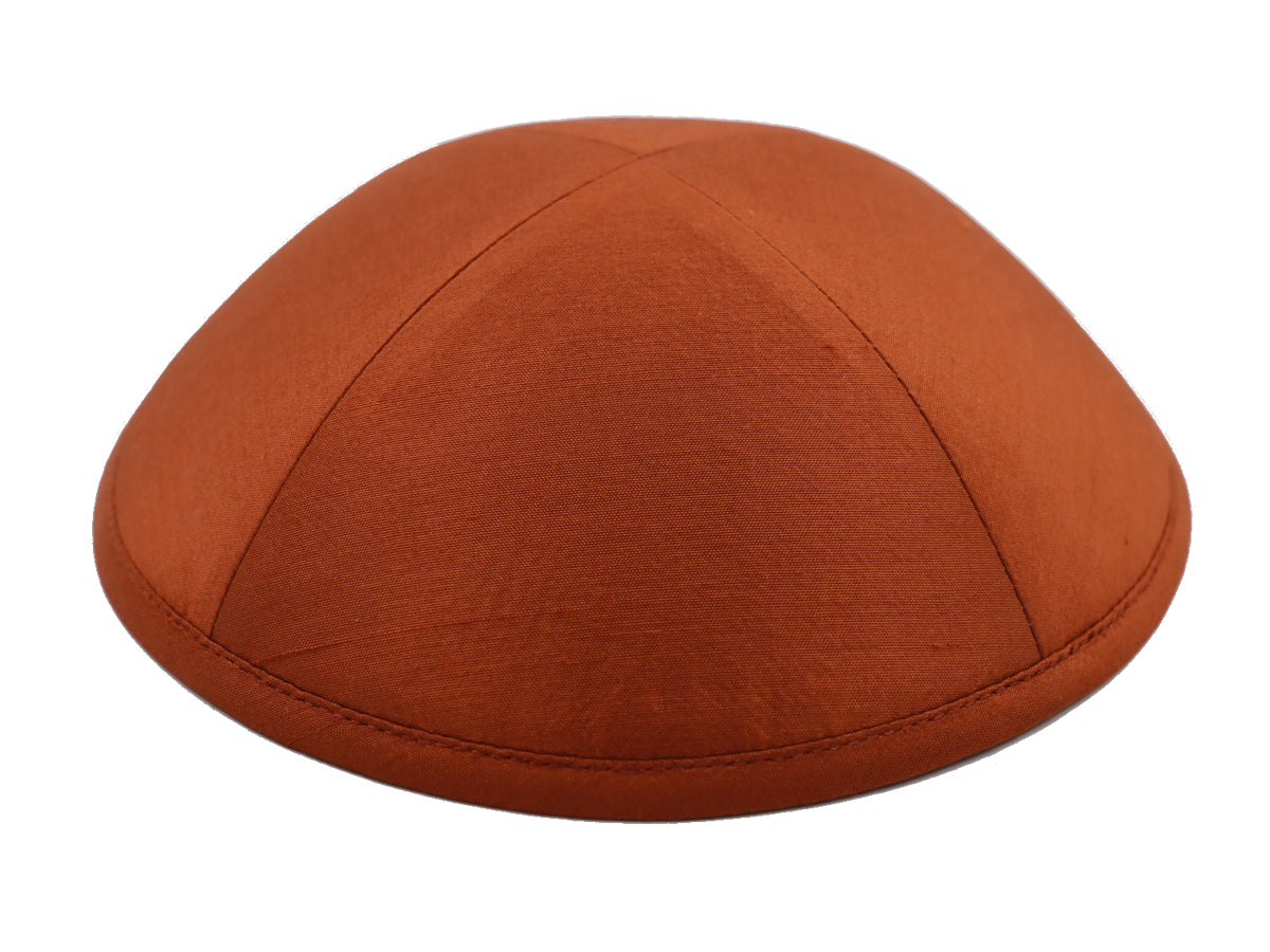 Silk Kippot Dark Orange Jessy Judaica