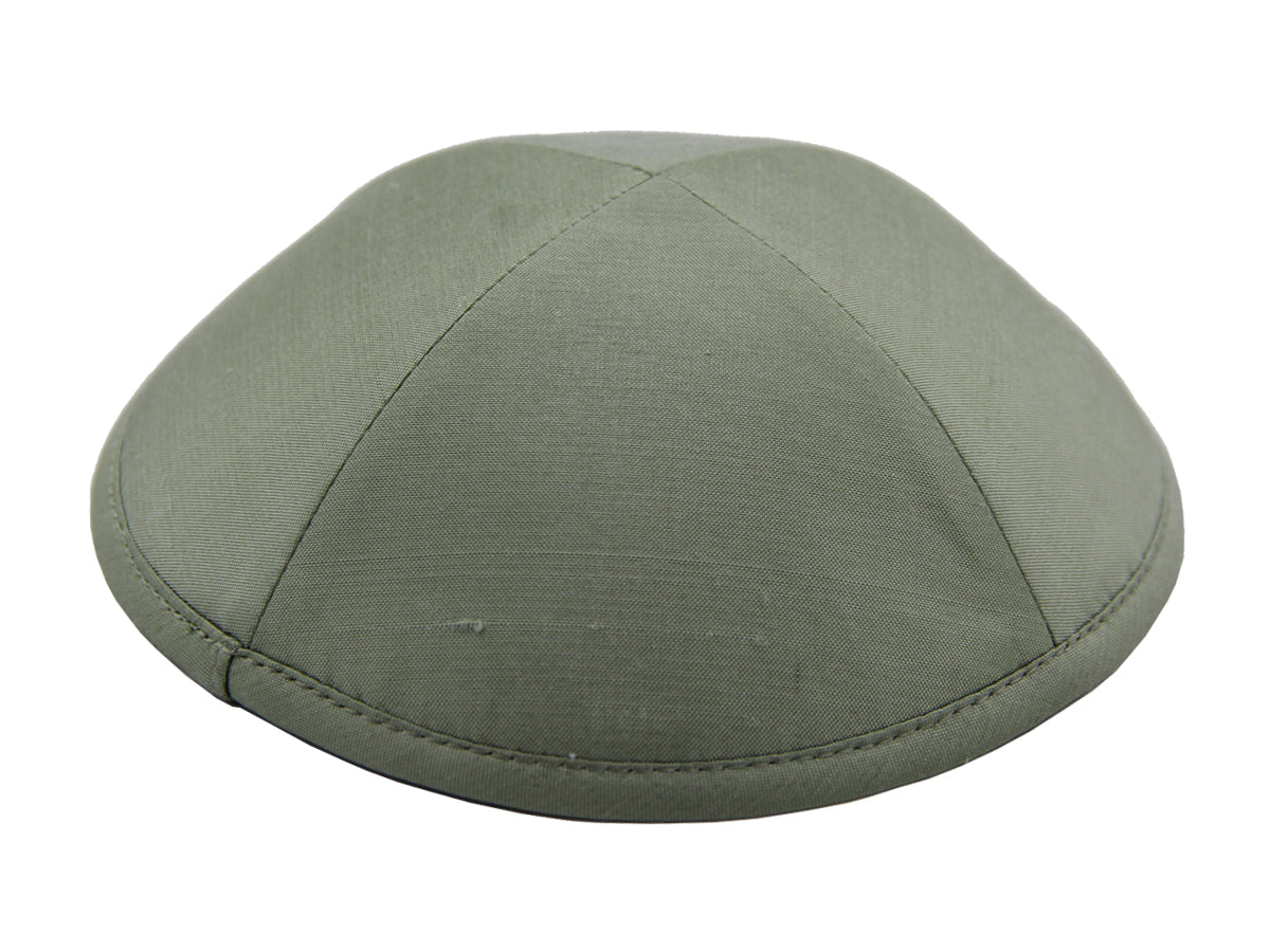 Silk Kippot Pale Green Jessy Judaica