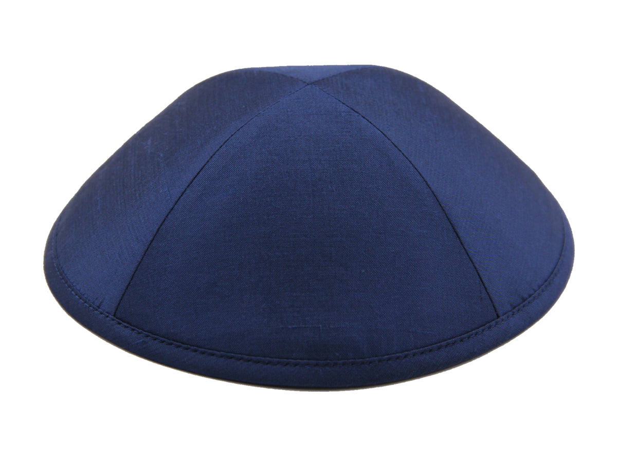 Silk Kippot Navy Jessy Judaica