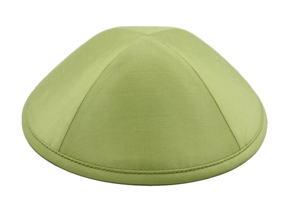 Silk Kippot Apple Green Jessy Judaica