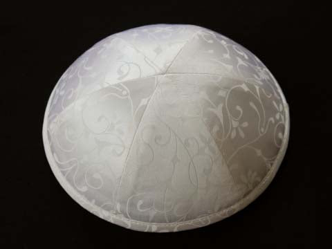 Silk Kippot Ivory Jessy Judaica