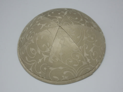 Silk Kippot Ecru Jessy Judaica