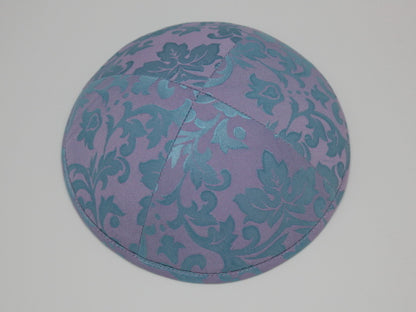 Silk Kippot Lilac Blue Jessy Judaica