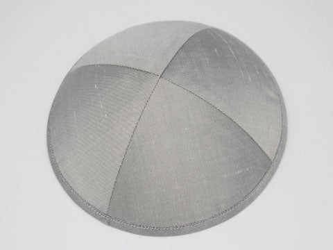 Silk Kippot Gray Jessy Judaica