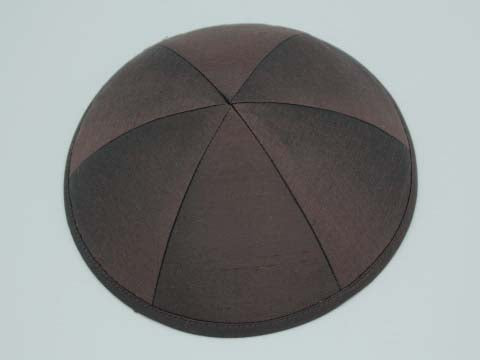 Silk Kippot Dark Brown Jessy Judaica