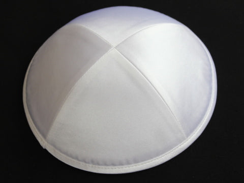 Satin Kippot White Jessy Judaica