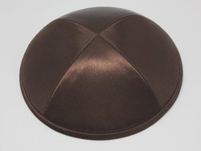 Satin Kippot Dark Brown Jessy Judaica