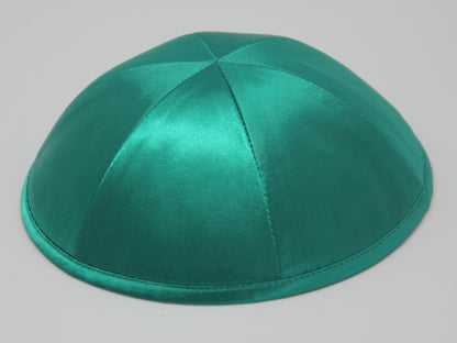 Satin Kippot Pine Green Jessy Judaica