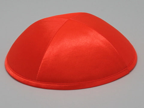 Satin Kippot Orange Red Jessy Judaica