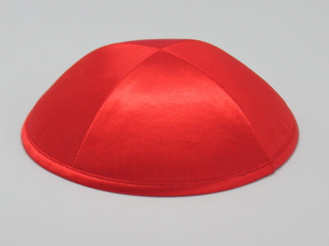 Satin Kippot Red Jessy Judaica