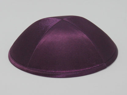 Satin Kippot Dark Purple Jessy Judaica